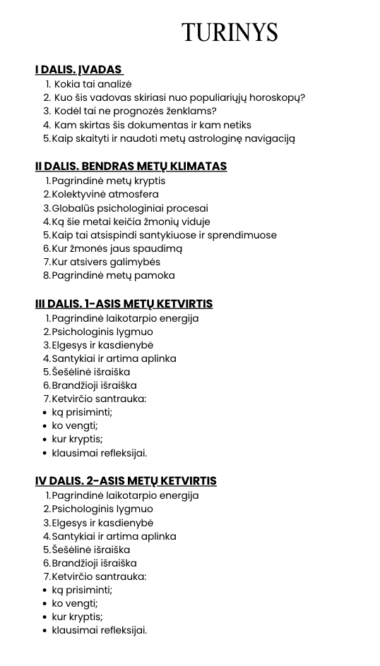 astropsichologinės navigacijos vadovas